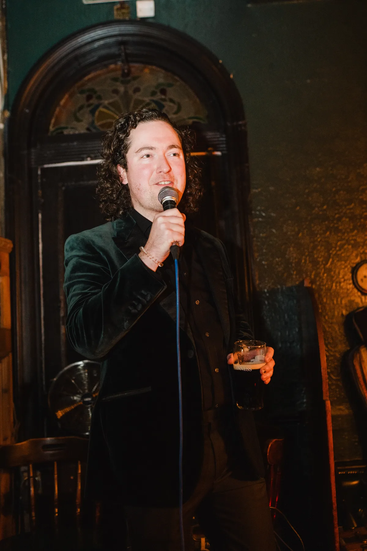 Peter Connolly delivering the opening speech at The Anchor Digbeth relaunch party